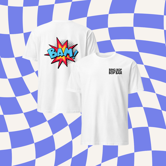 boom bop BAM t-shirt โ comic relief edition