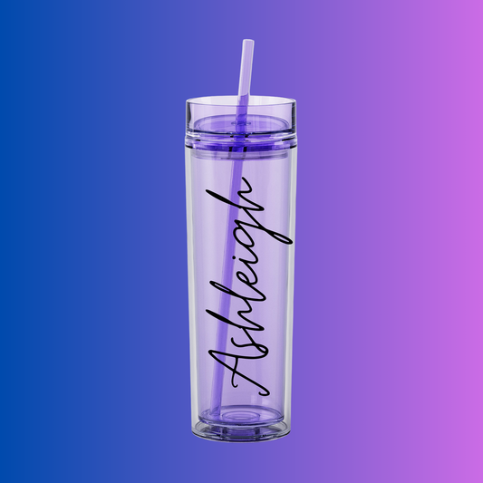 Personalized Skinny Acrylic Tumblers | 16oz