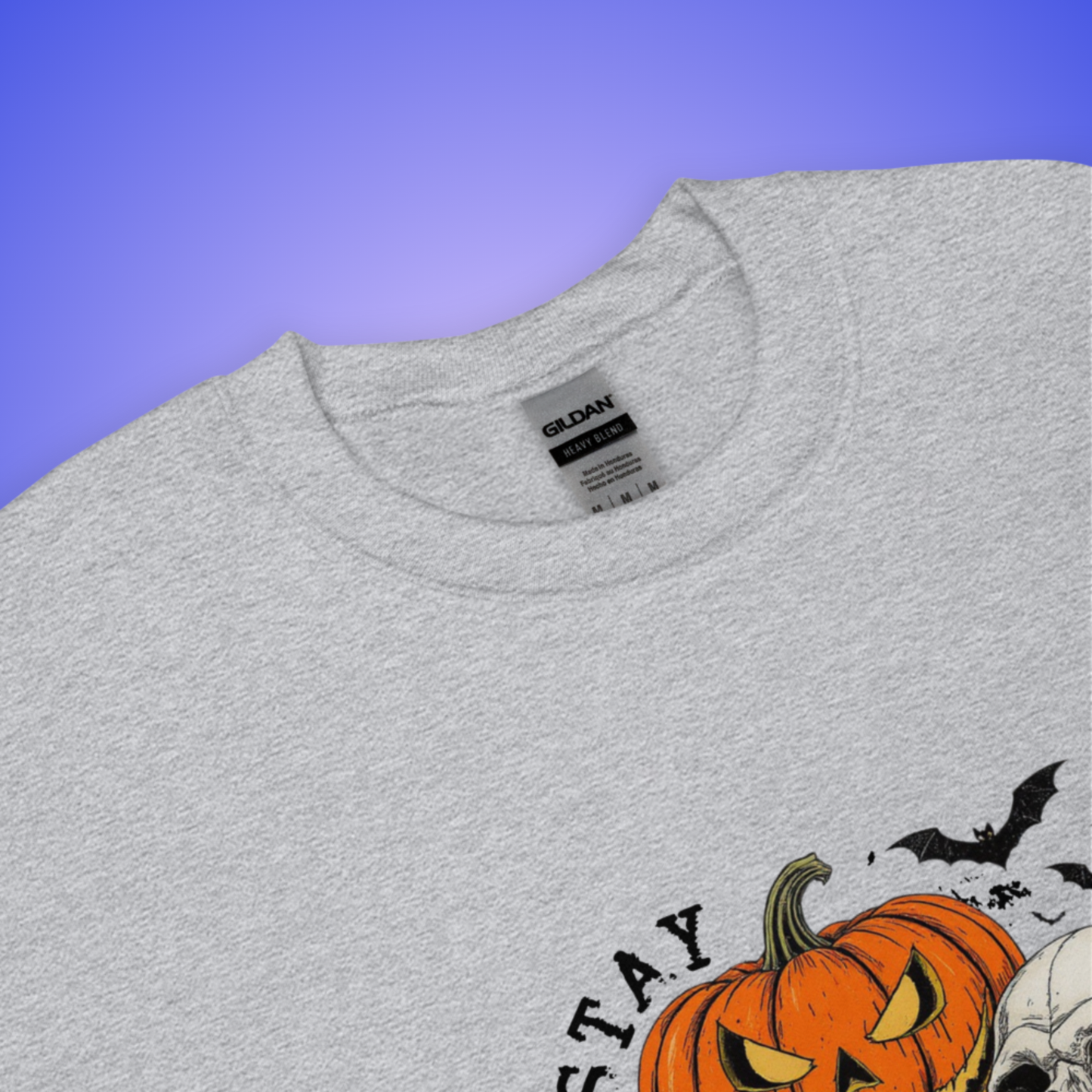 Stay Creepy Halloween Sweatshirt – Pumpkin & Skull Vintage Graphic