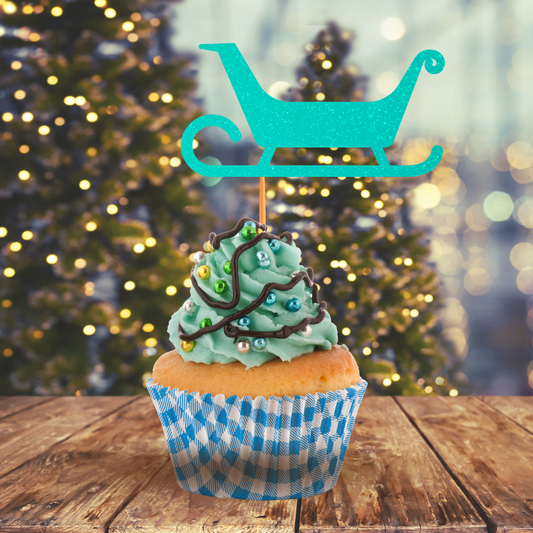 Sleigh Cupcake Toppers