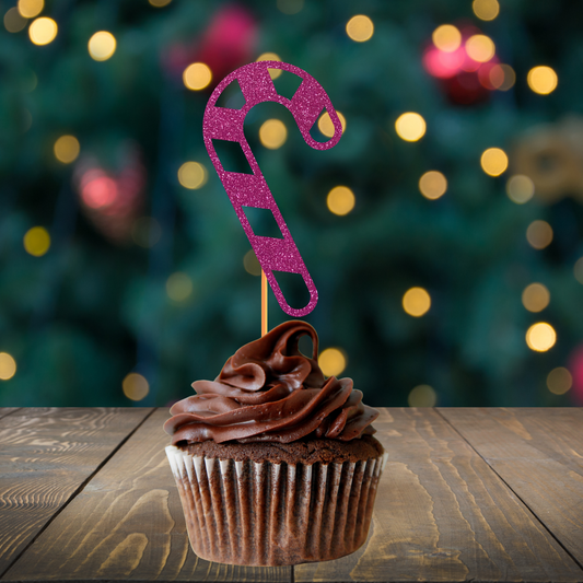 Candy Cane Cupcake Toppers