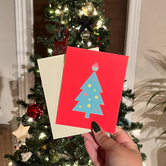Cupcake Christmas Tree Topper Card