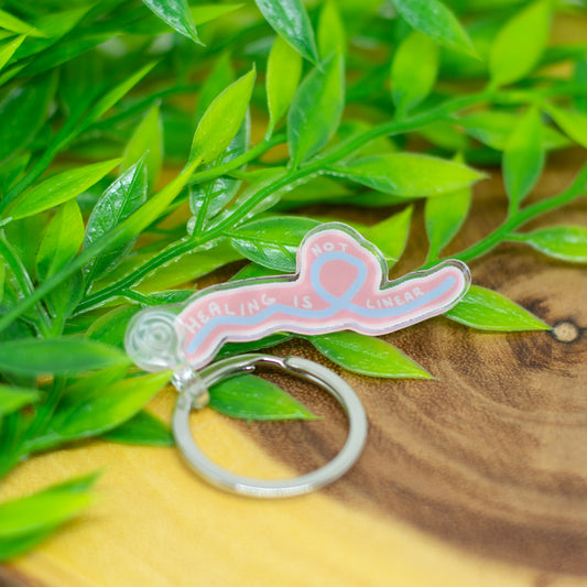 healing is not linear Acrylic Keychain