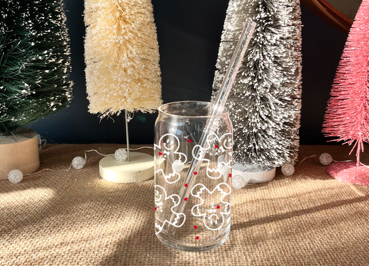 Gingerbread Hearts Beer Can Glass | 16oz