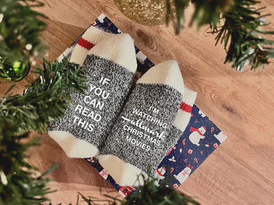 Hallmark Christmas Movies Warm Plush Cabin Socks