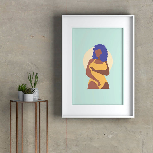 Black Woman Pose Digital Print - Instant Download