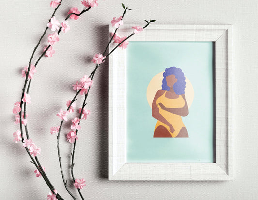 Black Woman Pose Digital Print - Instant Download