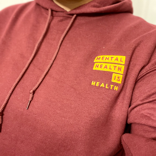 Mental Health Is Health Unisex Embroidered Hoodie