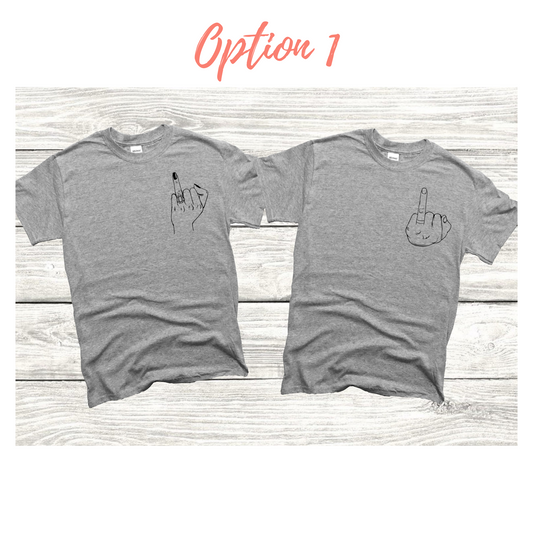 Couples Matching Ring Finger Shirt