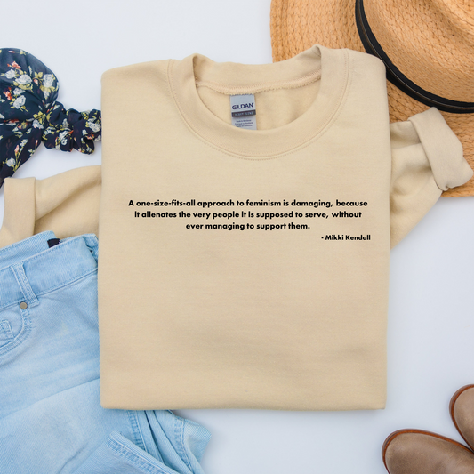 Feminist Quote Sand Crewneck Sweatshirt