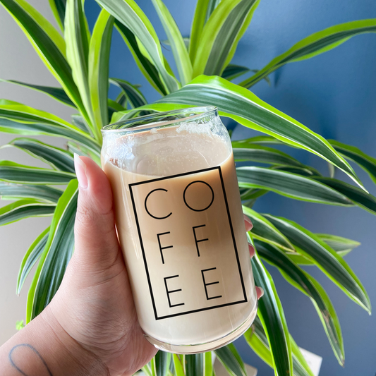 COFFEE Iced Coffee Beer Can Glass | 16oz