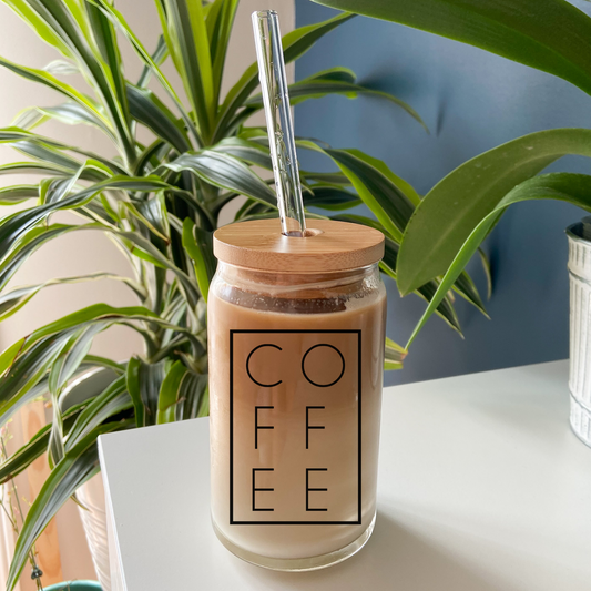 COFFEE Iced Coffee Beer Can Glass | 16oz