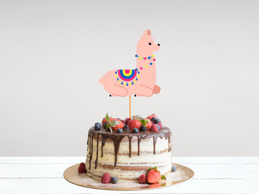 Boho Llama Cake Topper