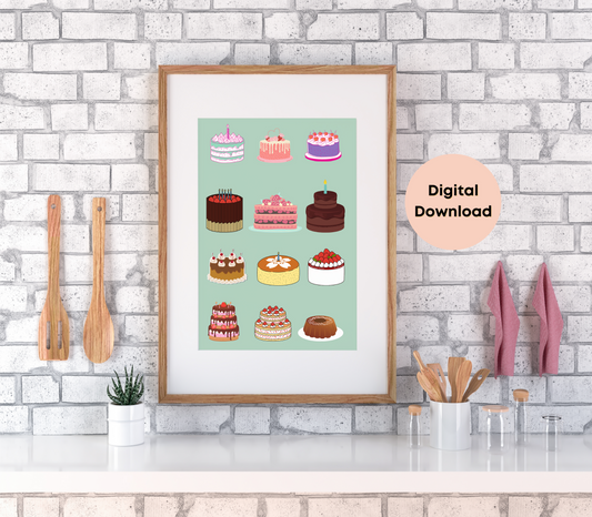Cake Art Poster | Instant Download