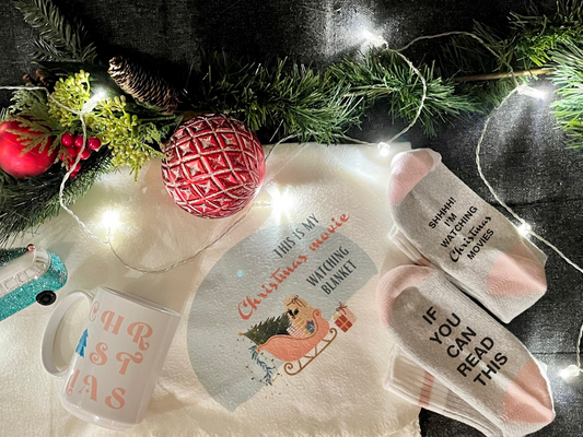 This is my Christmas movie watching blanket