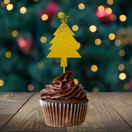 Christmas Tree Star Cupcake Toppers
