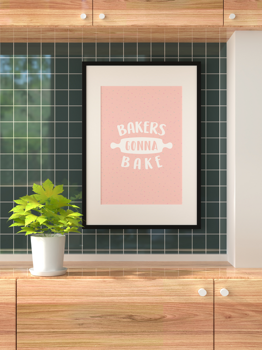 Bakers Gonna Bake Sprinkle Quote Poster | Instant Download