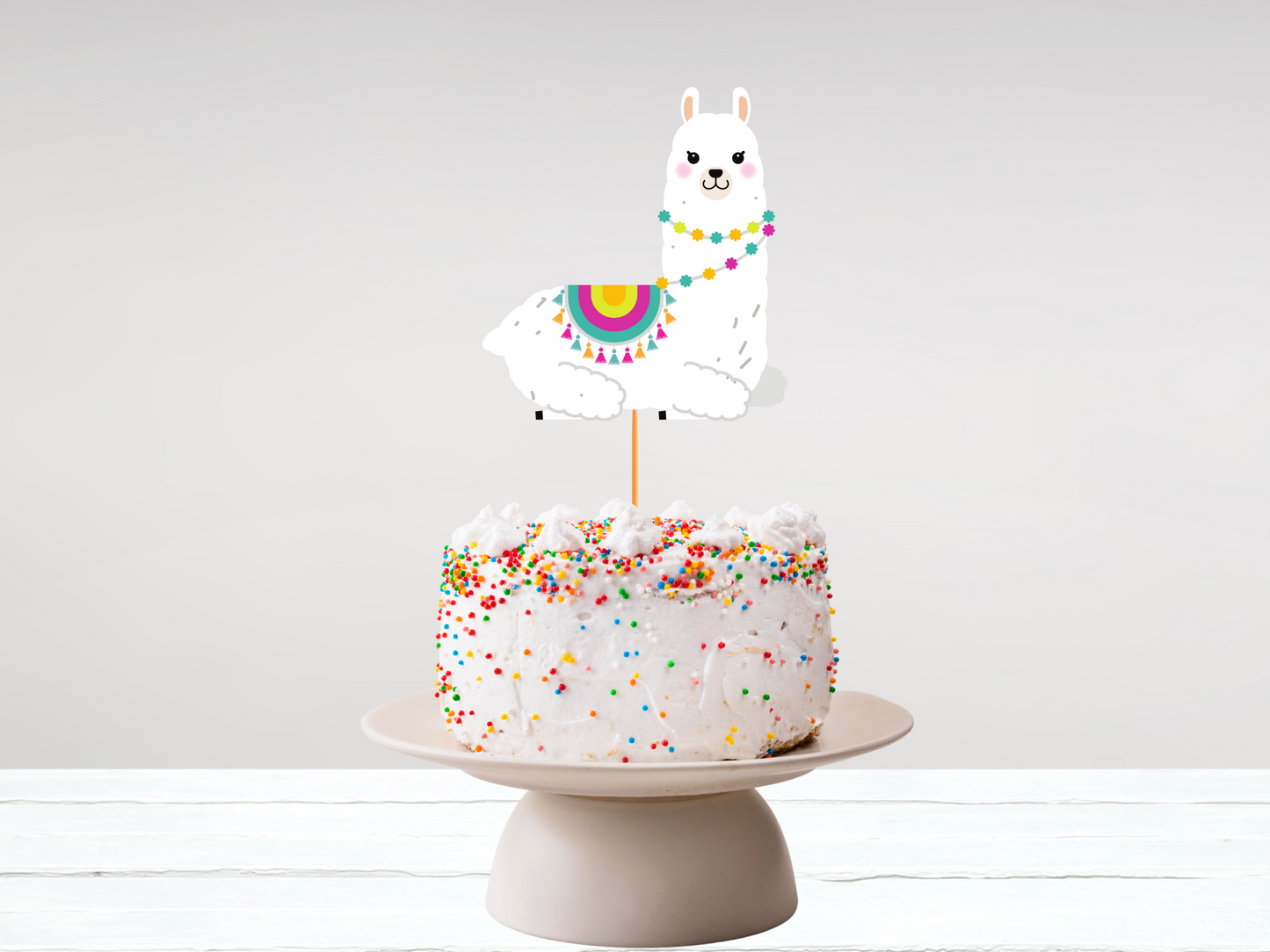 Boho Llama Cake Topper
