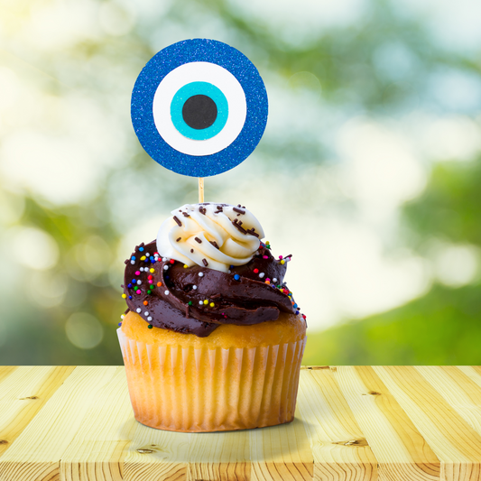Evil Eye Cupcake Toppers