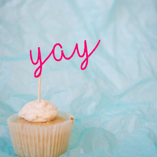 yay Cupcake Toppers