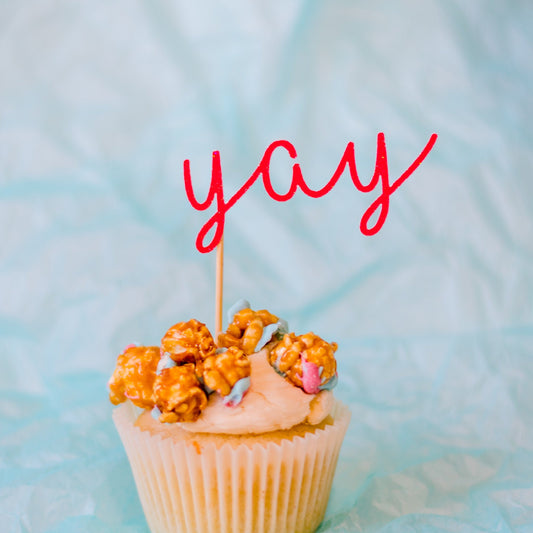 yay Cupcake Toppers