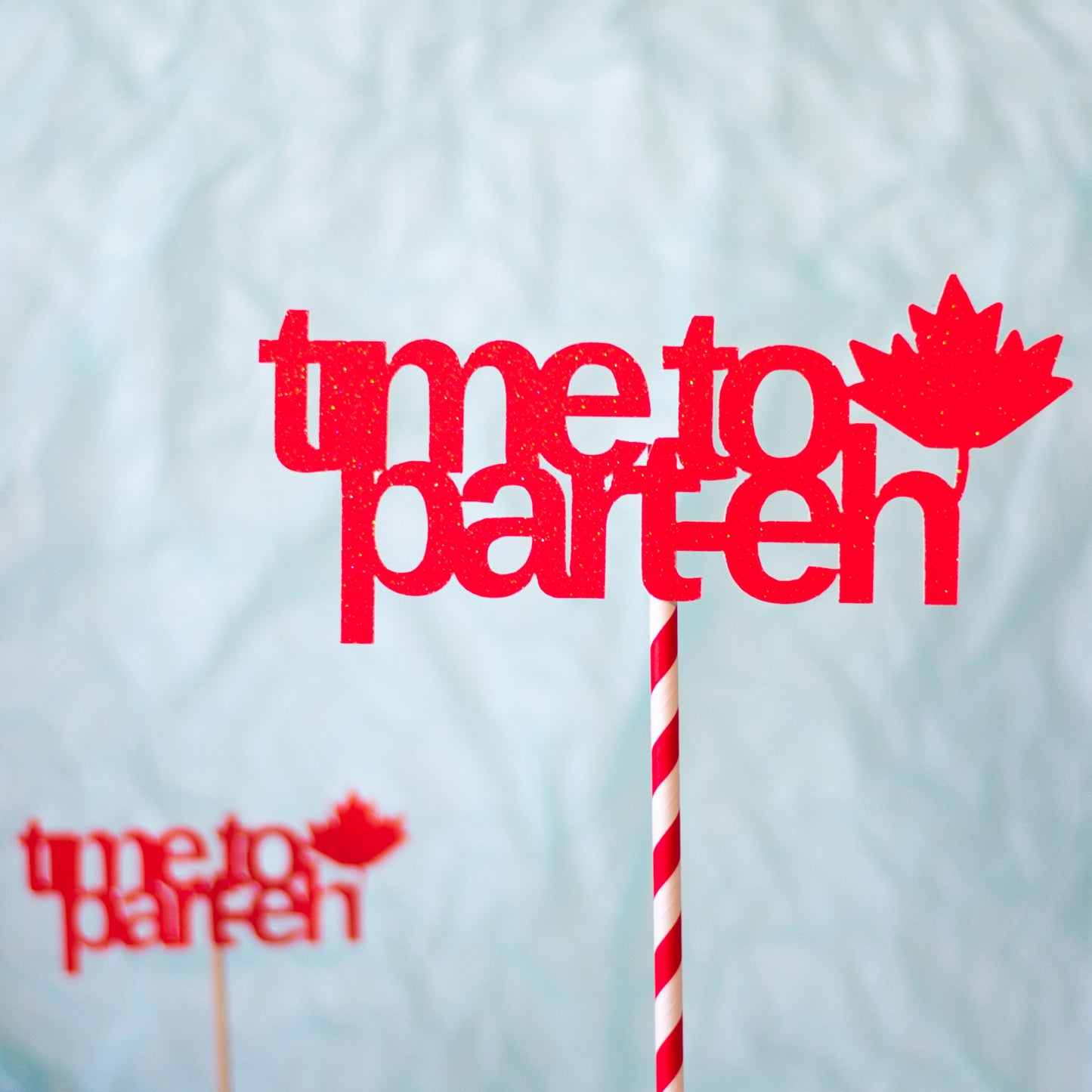 time to part-eh Cake Topper