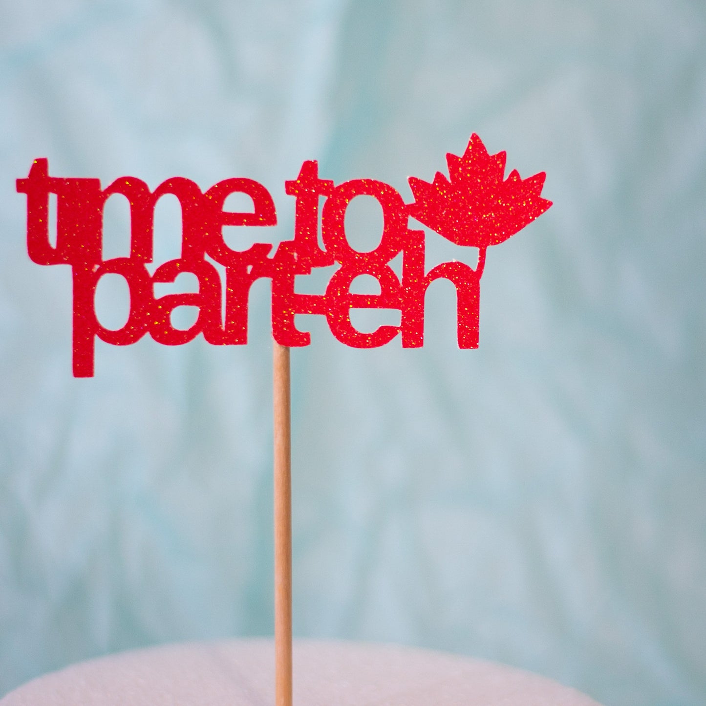 time to part-eh Cake Topper