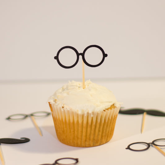 Glasses Cupcake Toppers / Nerd Cupcake Toppers