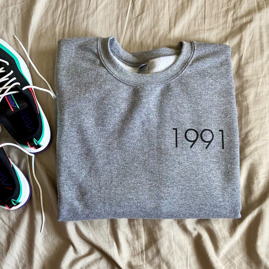 Custom Birth Year Crewneck Sweatshirt