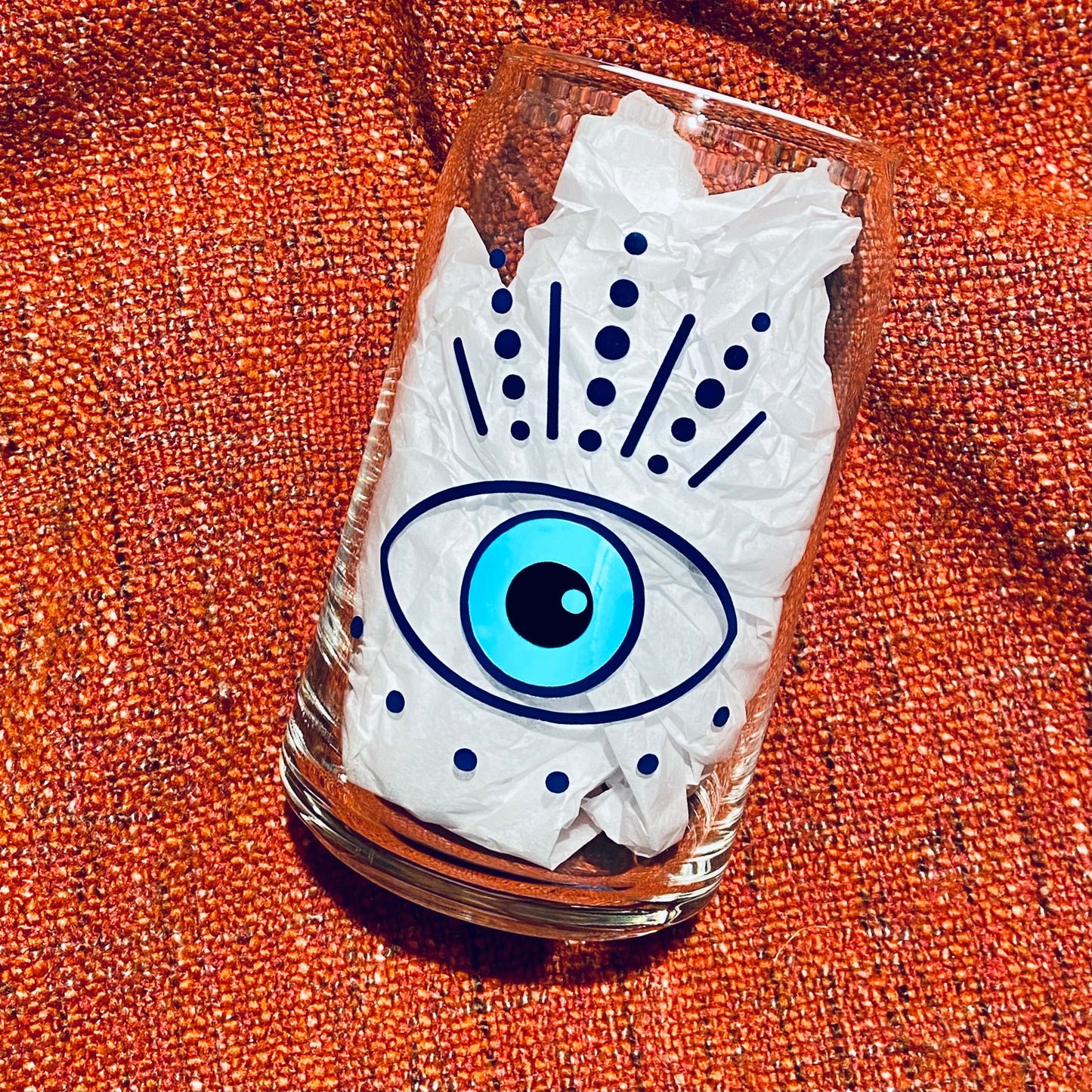 Evil Eye Beer Can Glass 16oz