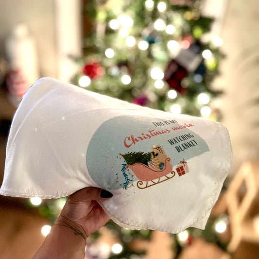 This is my Christmas movie watching blanket