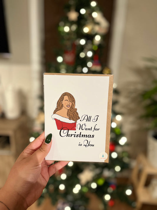 All I Want For Christmas Is You Mariah Carey Christmas Greeting Card