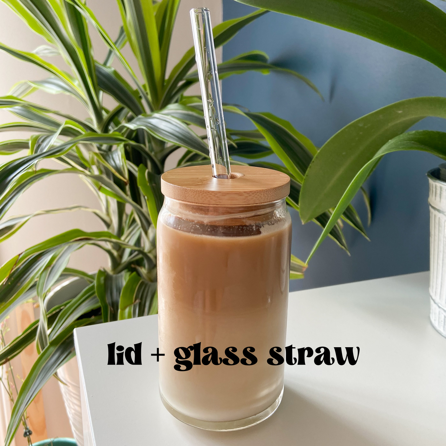 Caffeine and Good Vibes Iced Coffee Beer Can Glass | 16oz