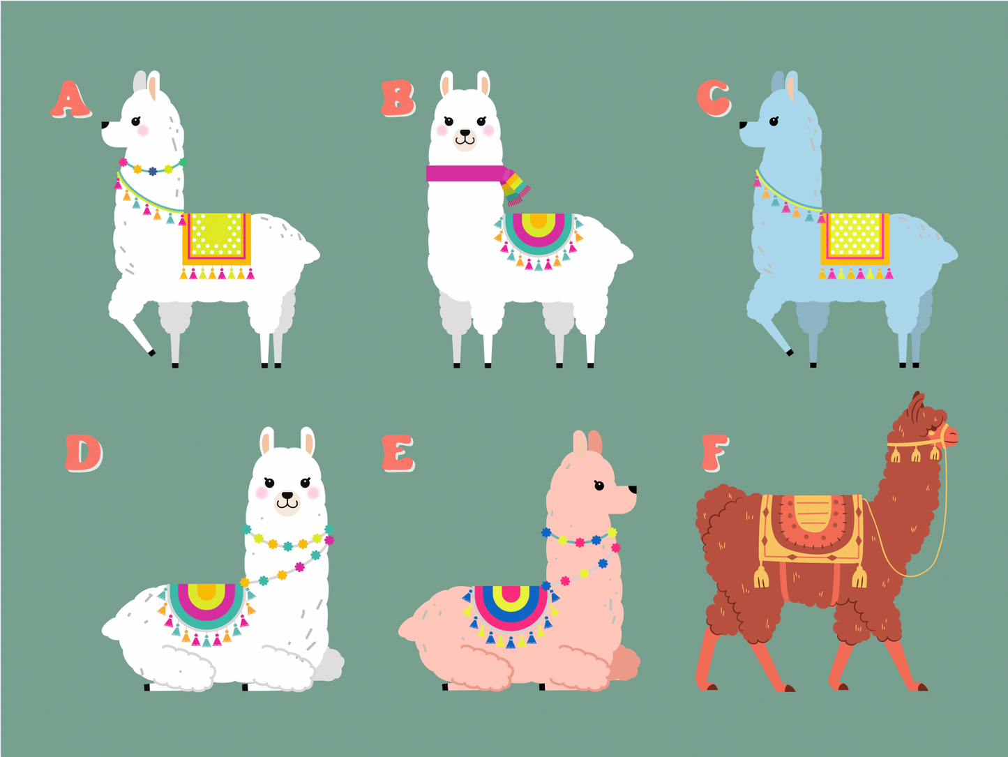 Boho Llama Cake Topper