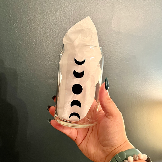 Moon Phases Beer Can Glass