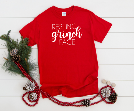Resting Grinch Face Crewneck T-shirt