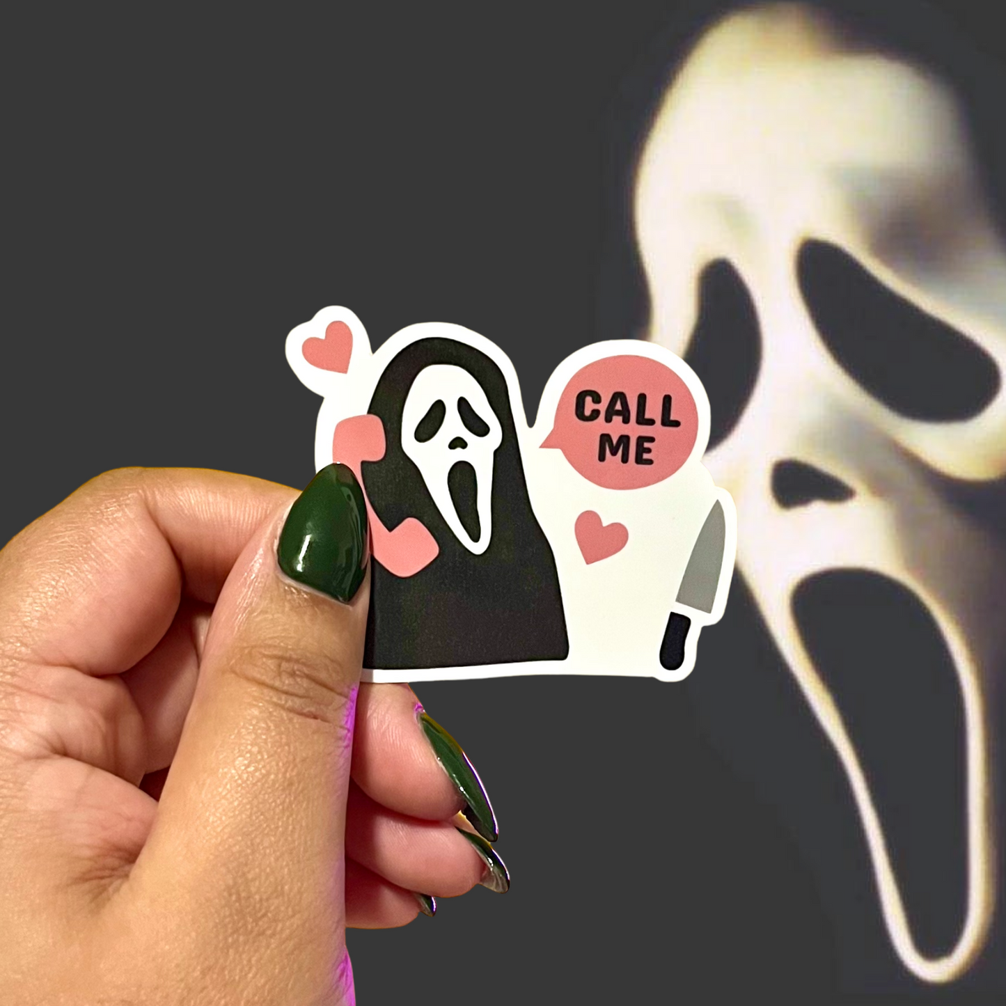 Scream Call Me Sticker