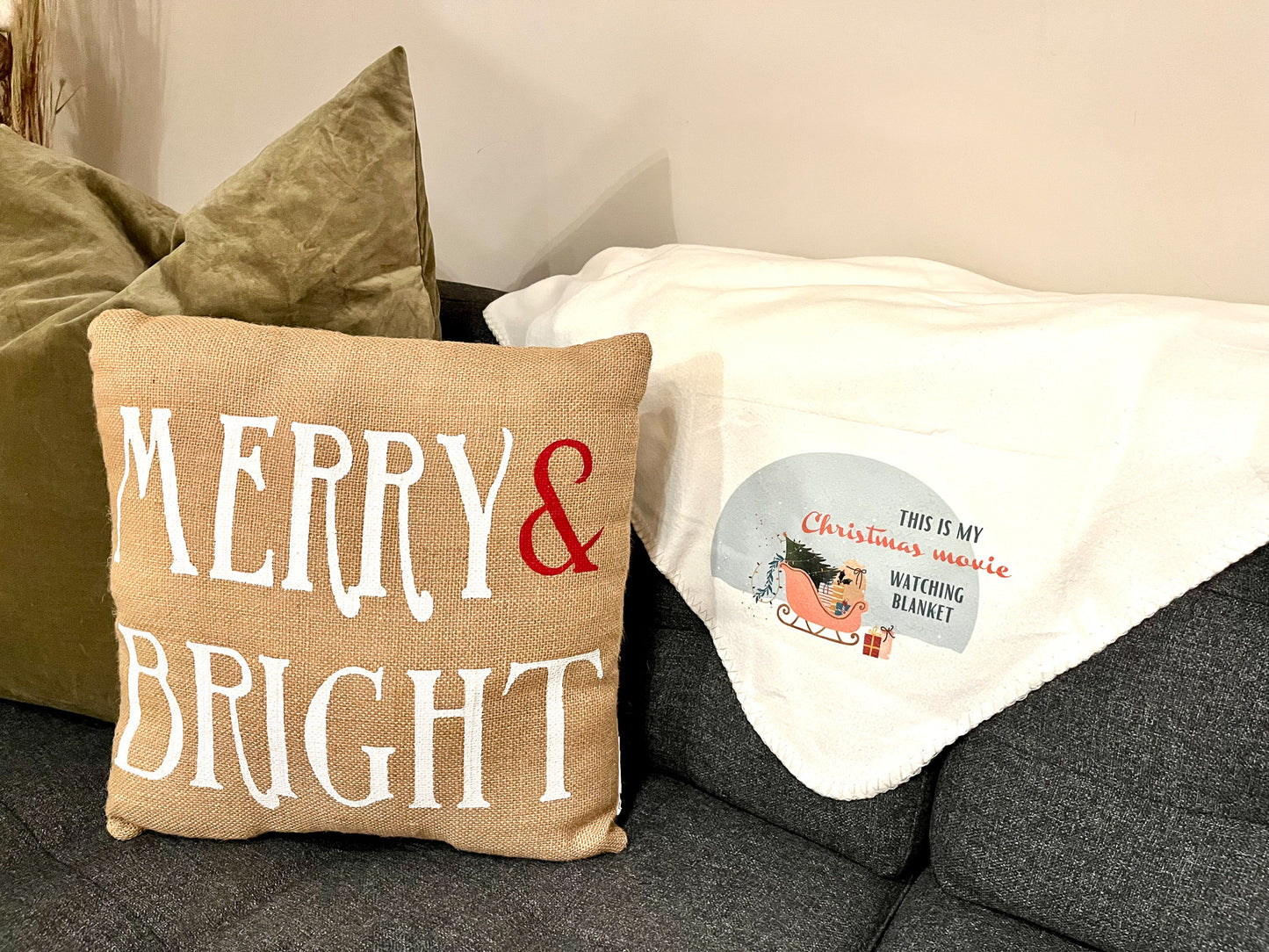 This is my Christmas movie watching blanket