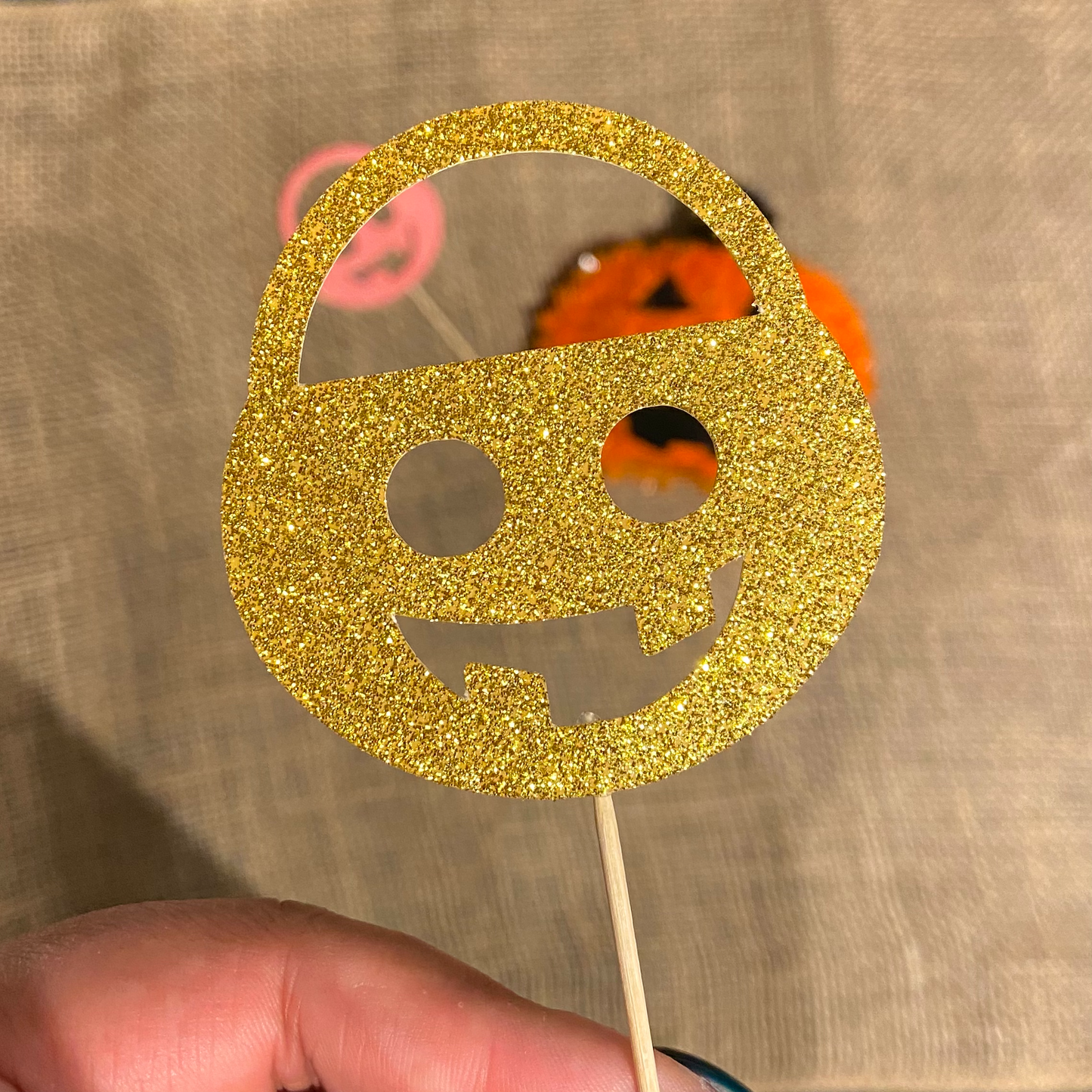 Trick-or-treat Bag Cupcake Toppers
