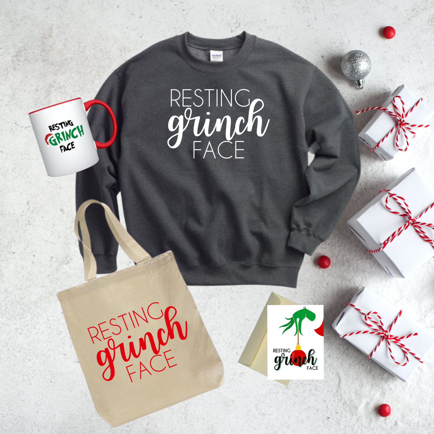 Resting Grinch Face Holiday Gift Set