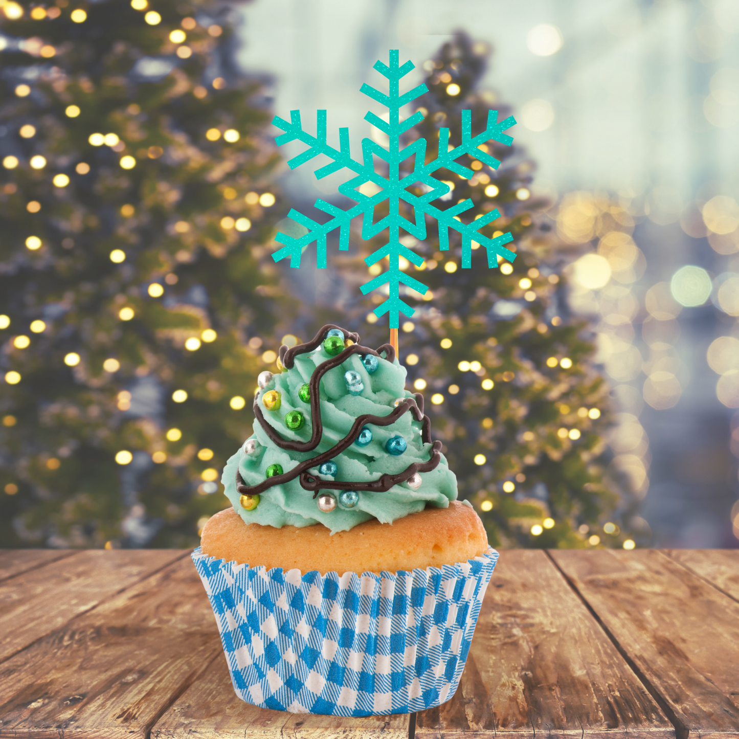 Snowflake Cupcake Toppers