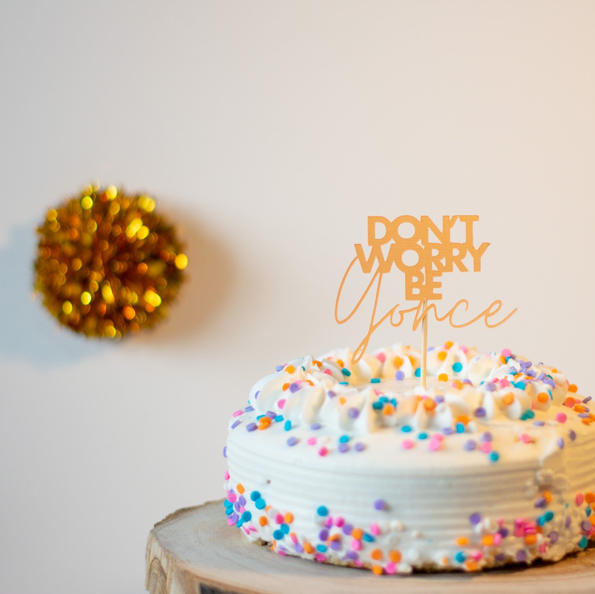 Mini Don't Worry Be Yoncé Cake Topper - Beyoncé-inspired Cake Topper ...