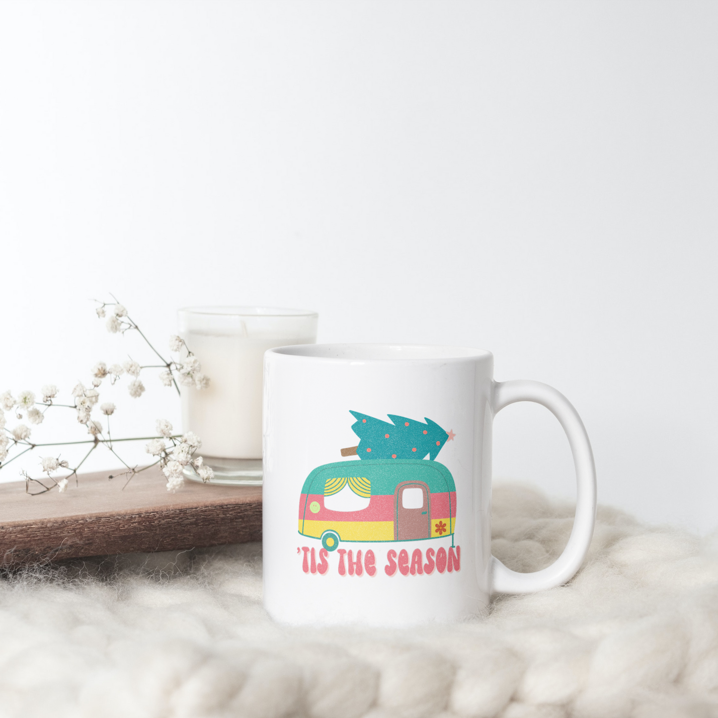 Groovy Christmas Camp Trailer Mug