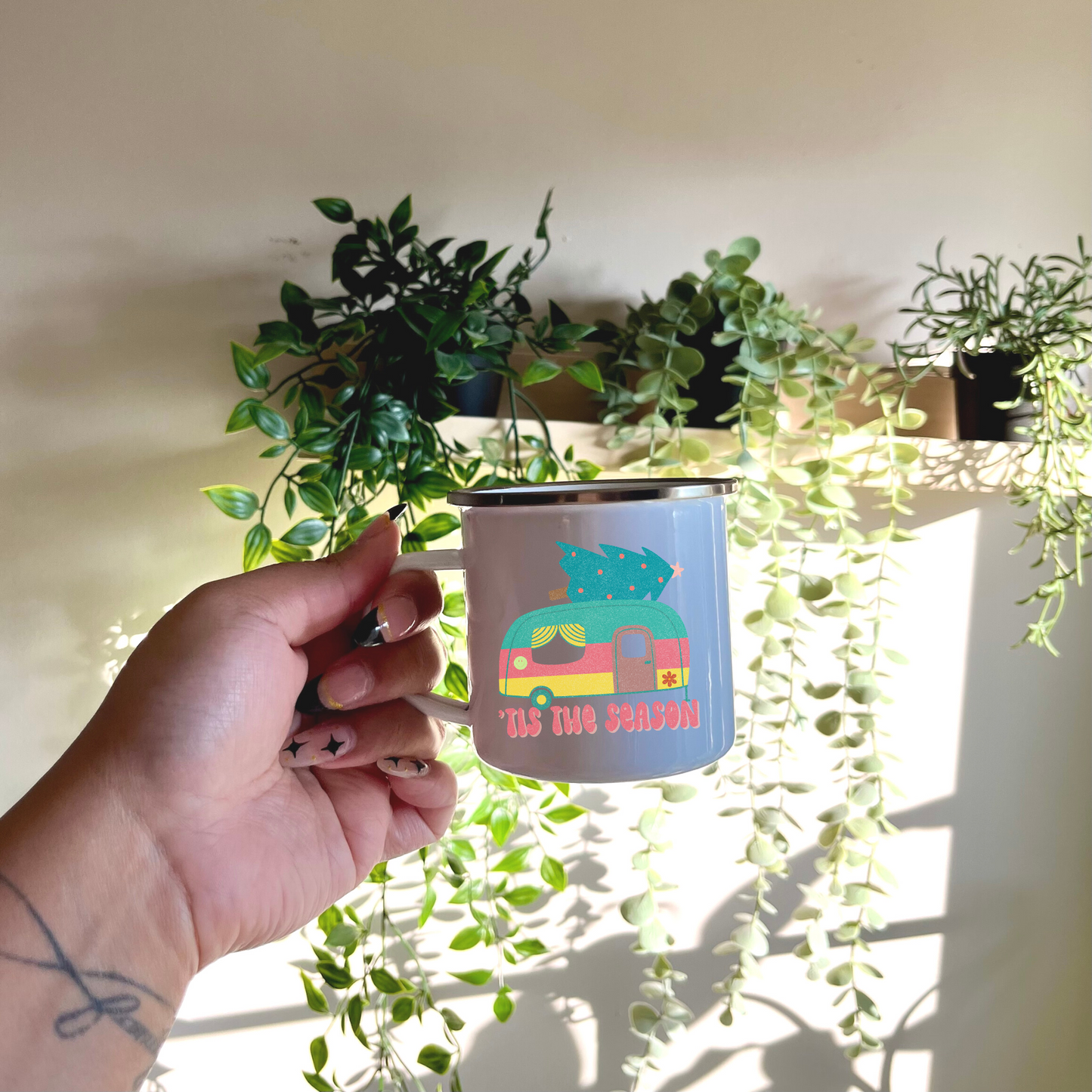 Groovy Christmas Camp Trailer Mug