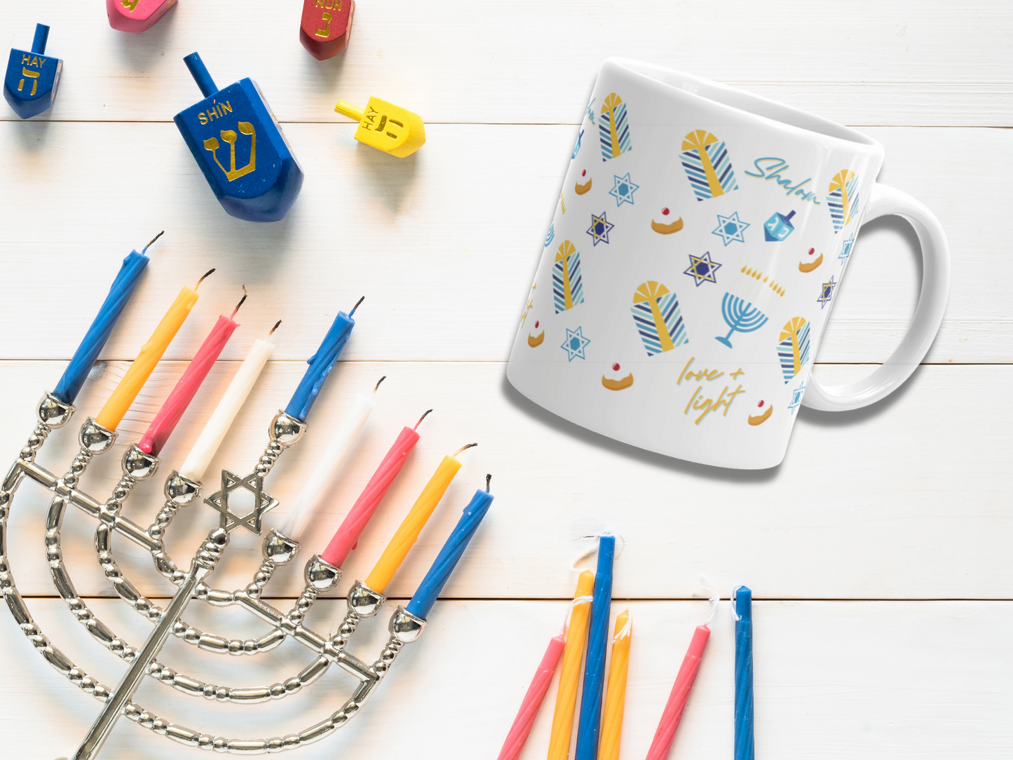 Hanukkah Pattern Mug