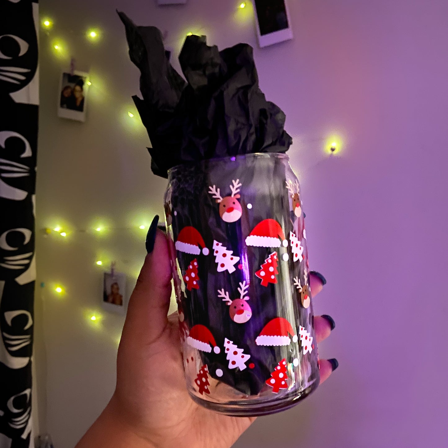 Rudolph Pattern Beer Can Glass | 16oz