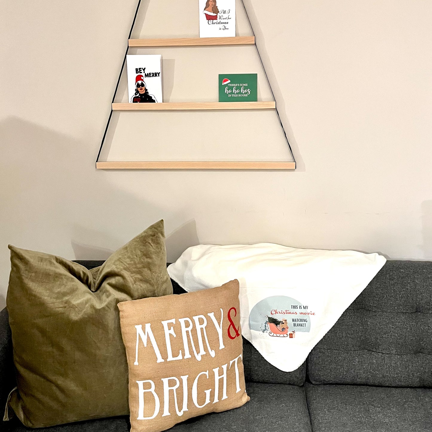 This is my Christmas movie watching blanket