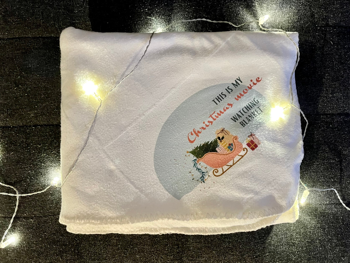 This is my Christmas movie watching blanket