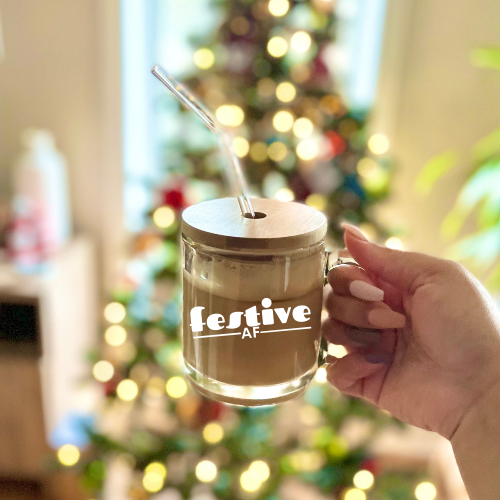 Festive AF Mug Glass | 13oz