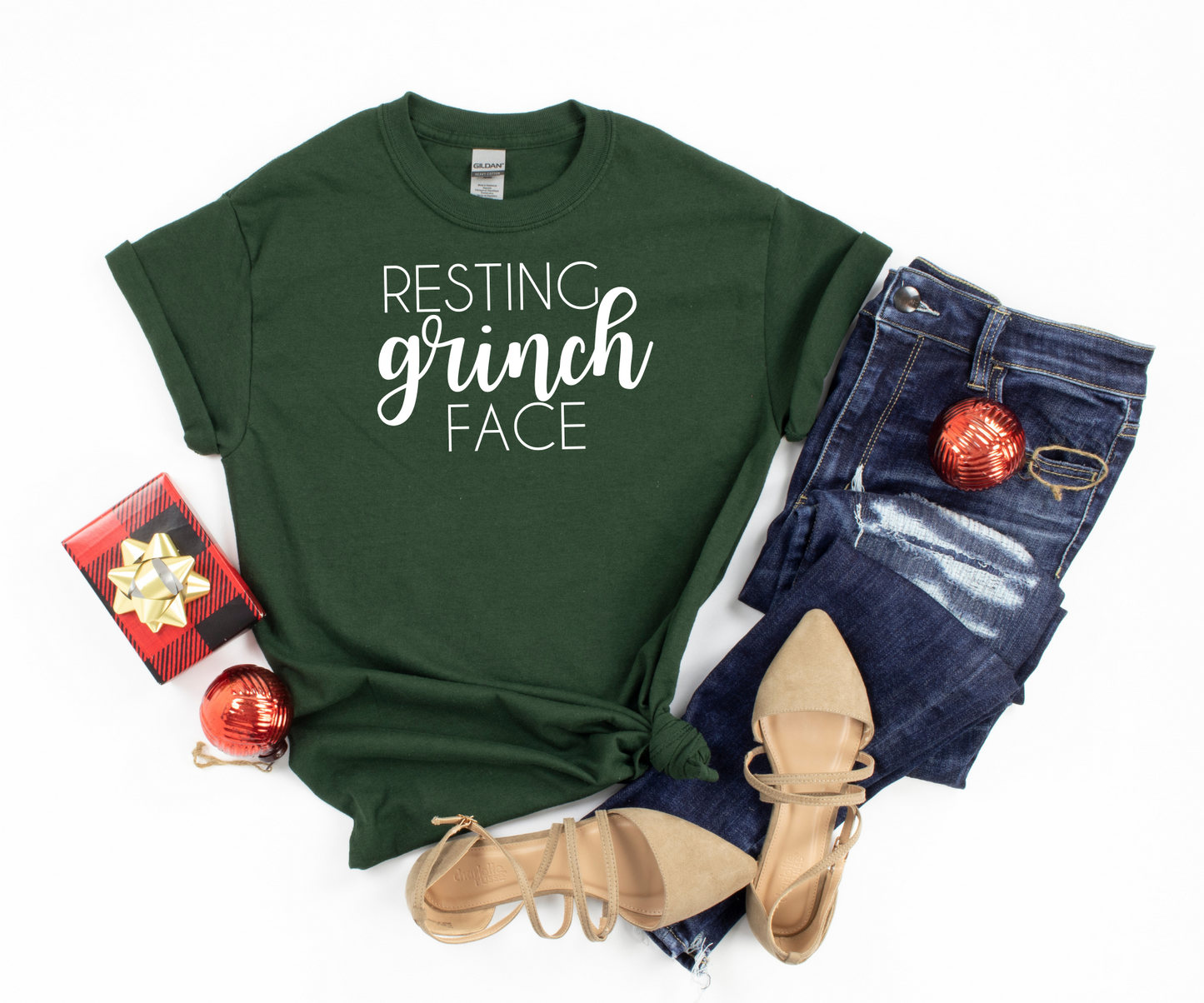 Resting Grinch Face Crewneck T-shirt